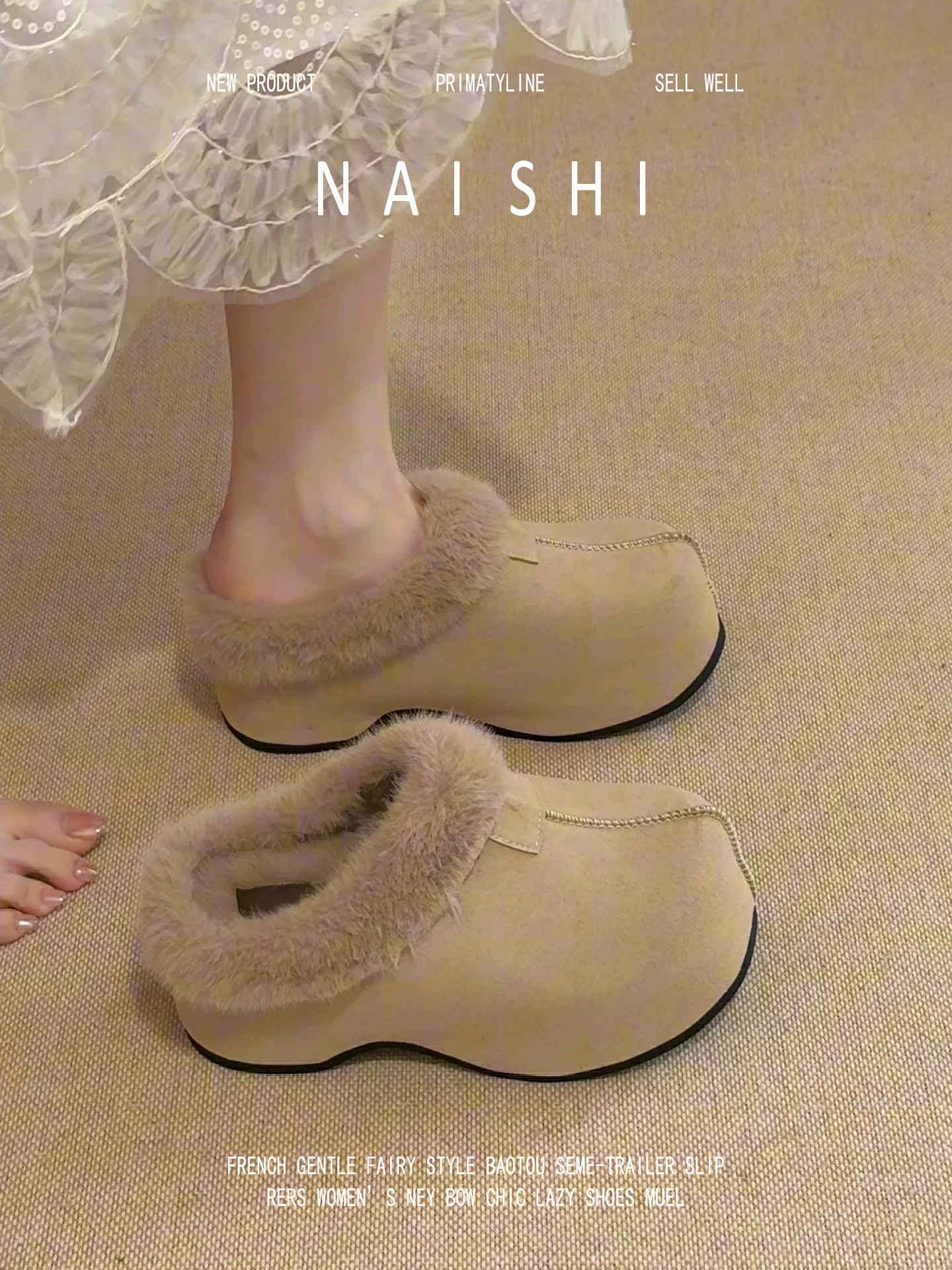Phiên bản da cừu! Dép bít mũi cổ điển dành cho nữ, giày kiểu Birkenstock đế dày lông xù nhỏ nhắn với lớp lông cừu bổ sung để giữ ấm.