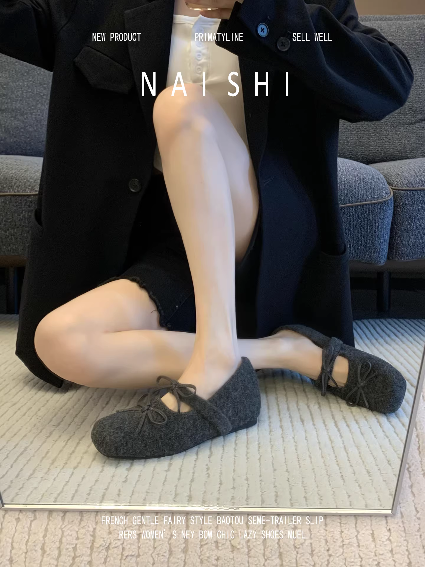 Phiên bản da cừu! Giày Mary Jane lông mềm kiểu Pháp dành cho nữ, thích hợp đi ngoài trời, có quai đơn, tăng chiều cao ẩn giấu và lót lông cừu.