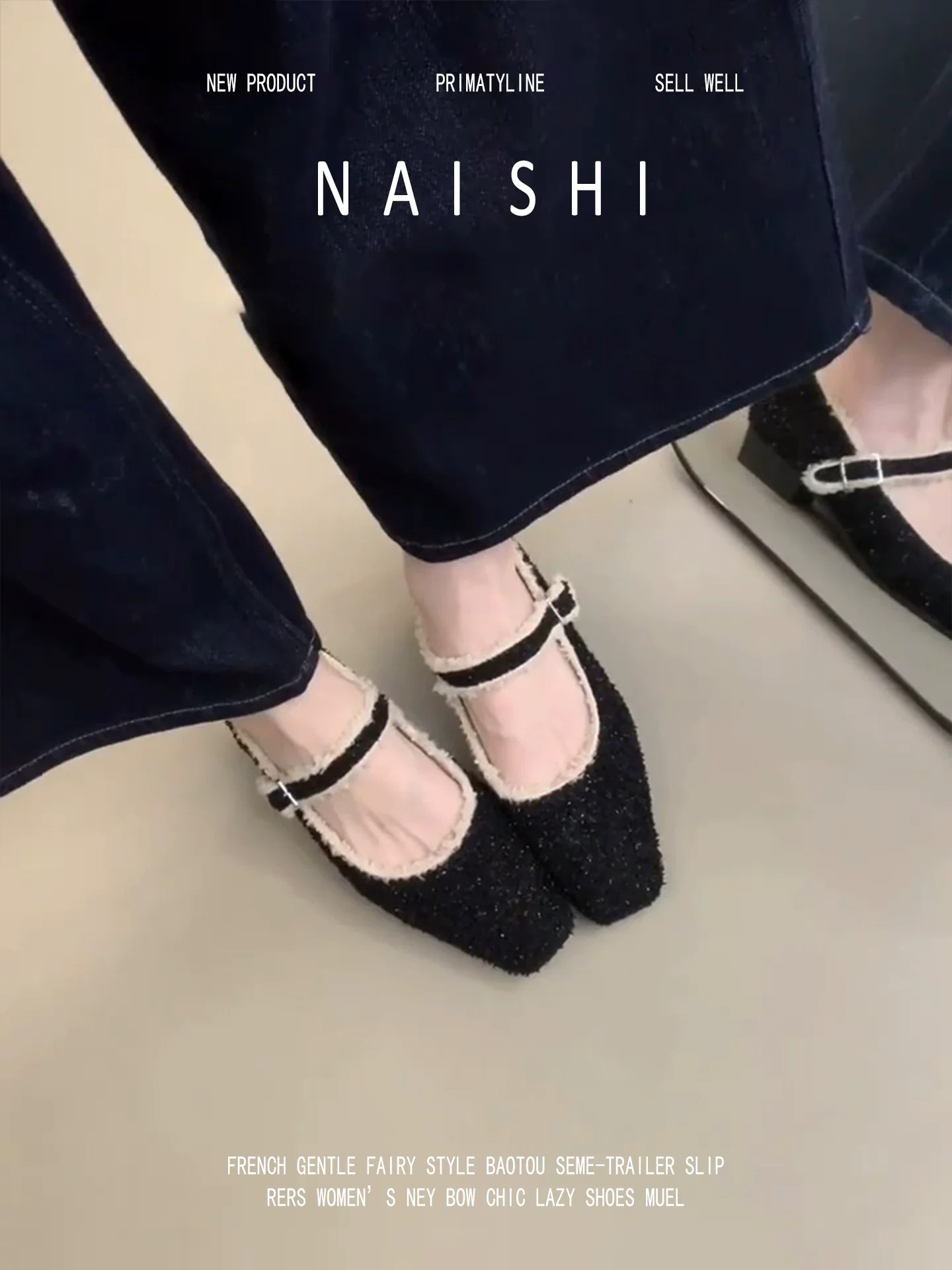 Phiên bản da cừu! Giày Mary Jane kiểu Chanel dành cho nữ, quai đơn, mũi vuông nông, gót dày, giày dạ hội bằng da lộn.