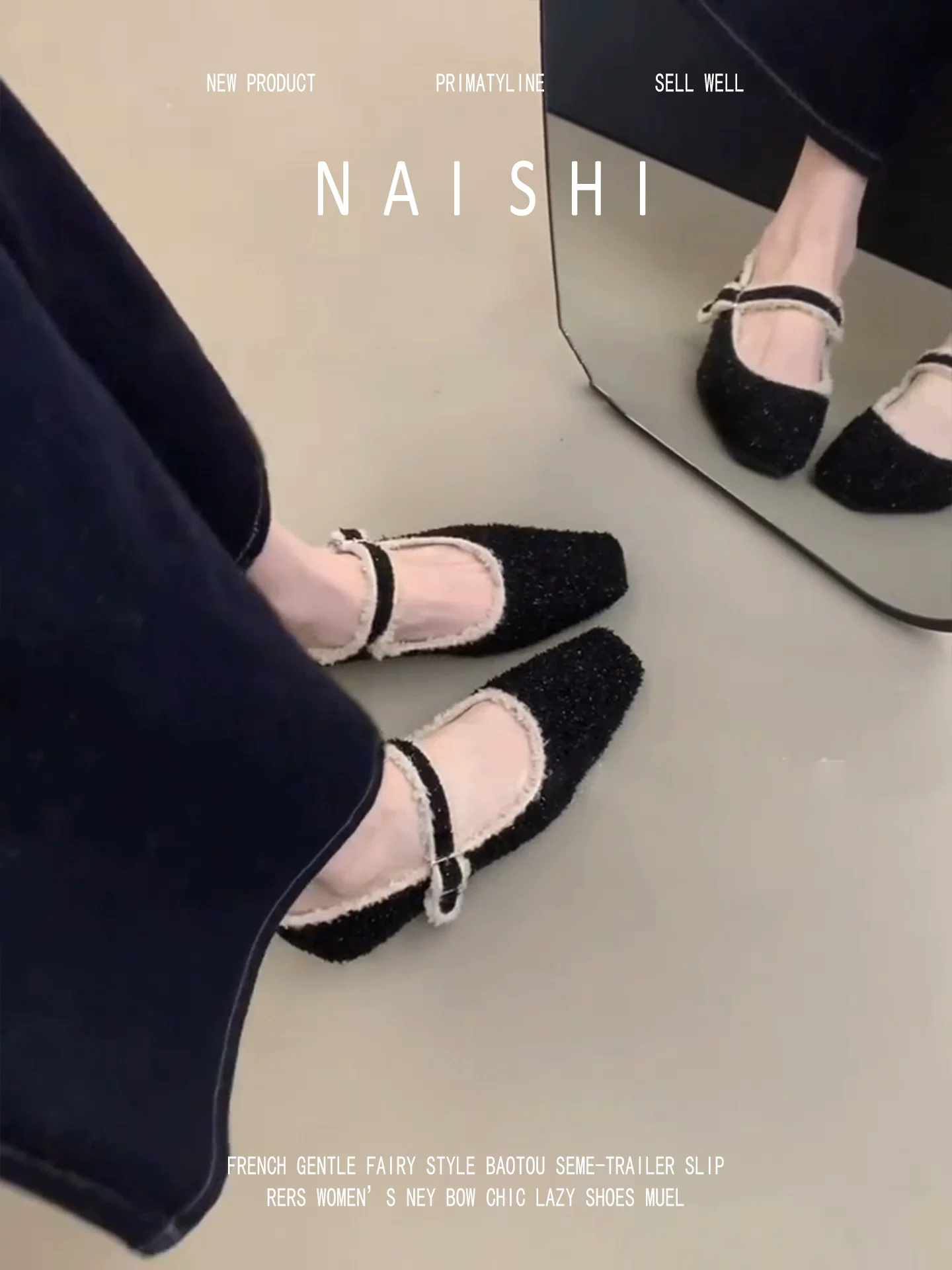 Phiên bản da cừu! Giày Mary Jane kiểu Chanel dành cho nữ, quai đơn, mũi vuông nông, gót dày, giày dạ hội bằng da lộn.