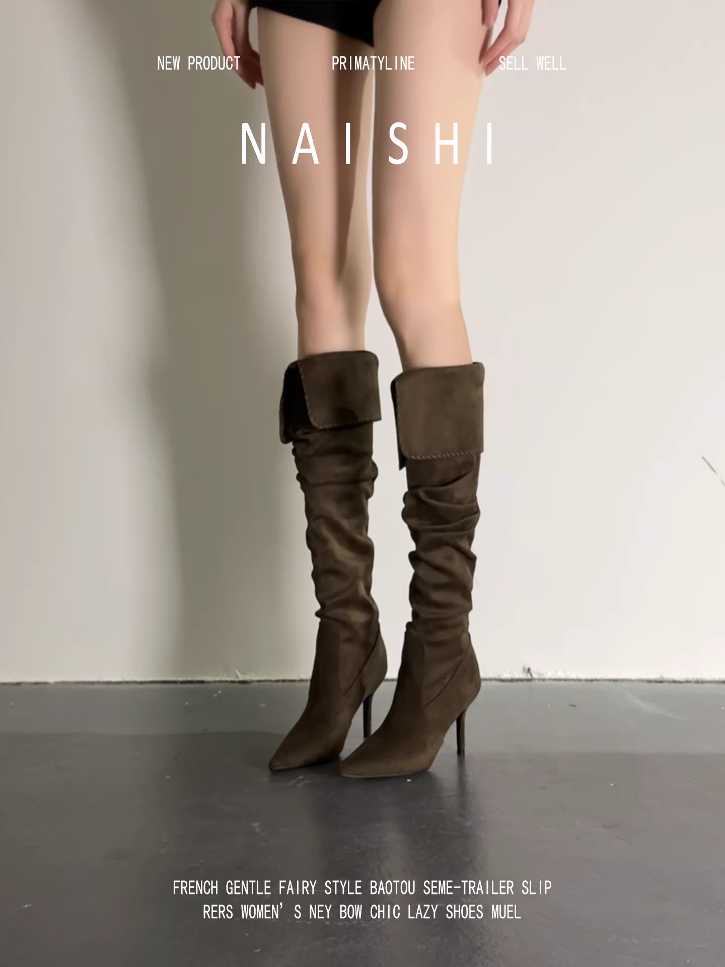 Phiên bản da cừu! Giày bốt cao cổ mũi nhọn kiểu miền Tây có gót nhọn, giày bốt xếp ly, giày bốt cưỡi ngựa Melard, giày bốt cao gót dáng thon.