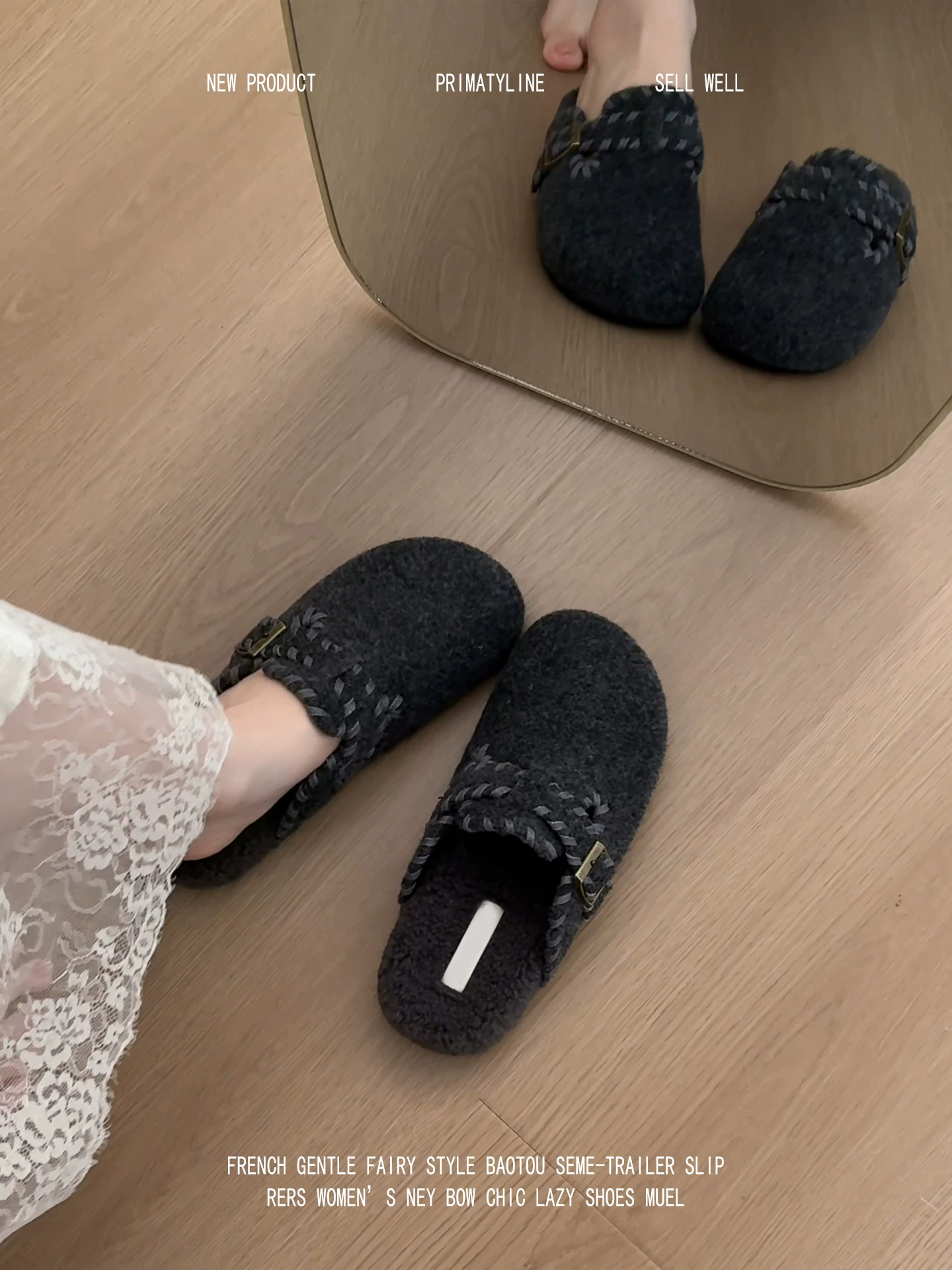 Phiên bản da cừu! Dép lười kiểu Birkenstock cổ điển, chất liệu nhung mềm mại, đế dày, mũi kín, lông xù dành cho nữ