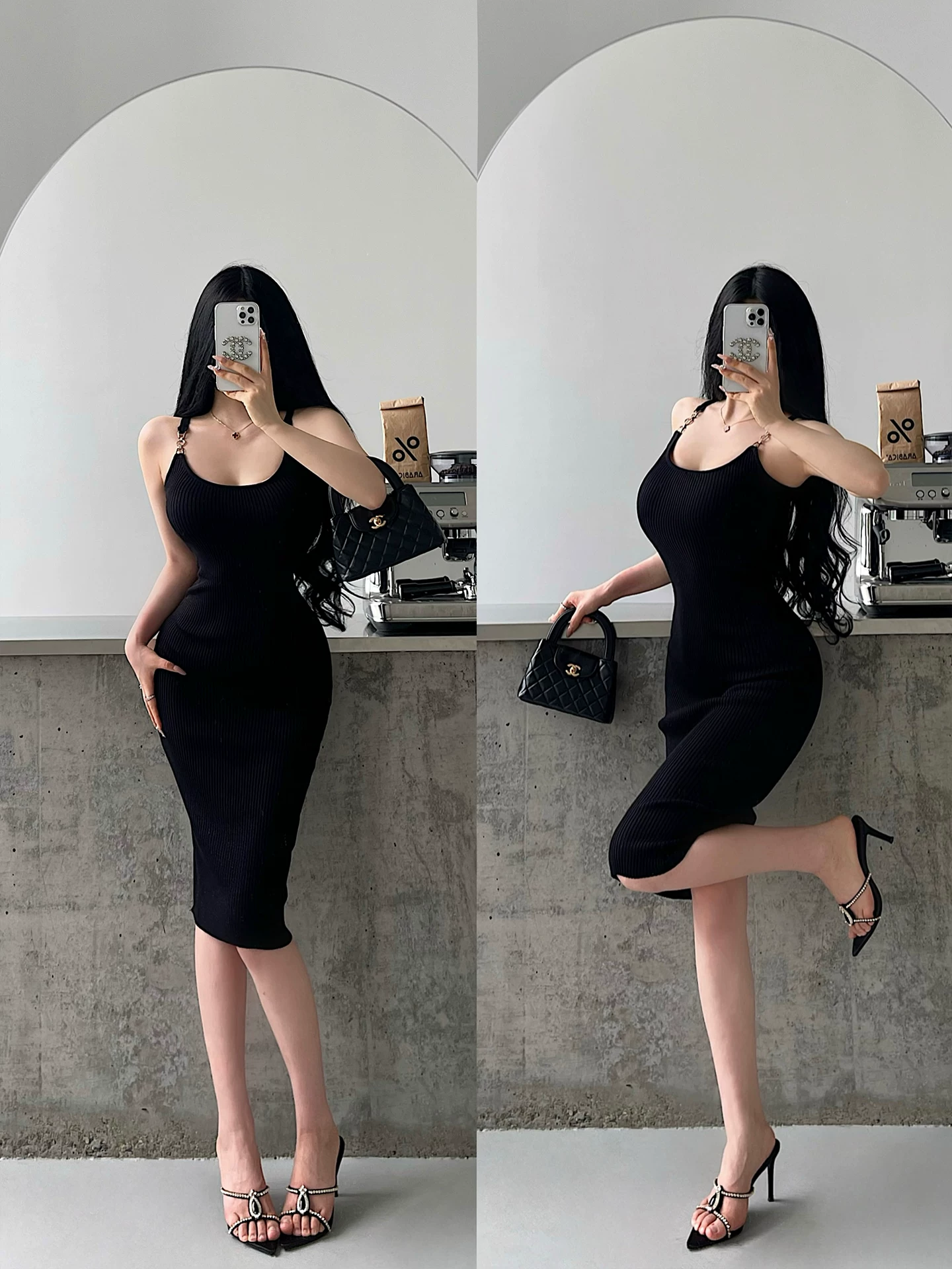 Váy liền thân ôm sát body, chất liệu dệt kim, dây spaghetti, dài ngang đùi, tôn dáng thon gọn, gợi cảm, phong cách YoungGirlDay, dành cho những cô gái trẻ đầy khao khát.