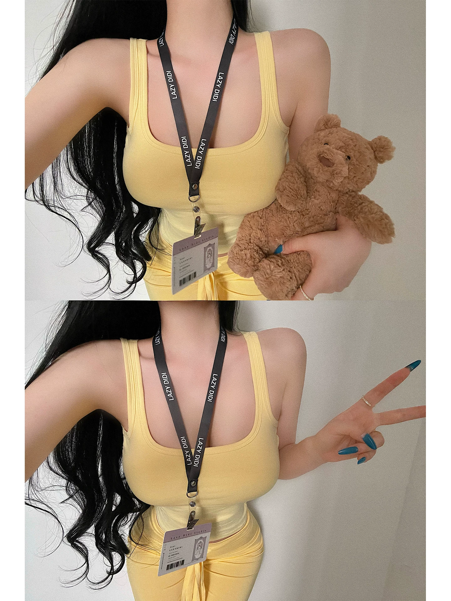 Áo camisole ôm sát, tôn dáng, không tay, có mút ngực tích hợp, dành cho cô gái trẻ, gợi cảm, quyến rũ.