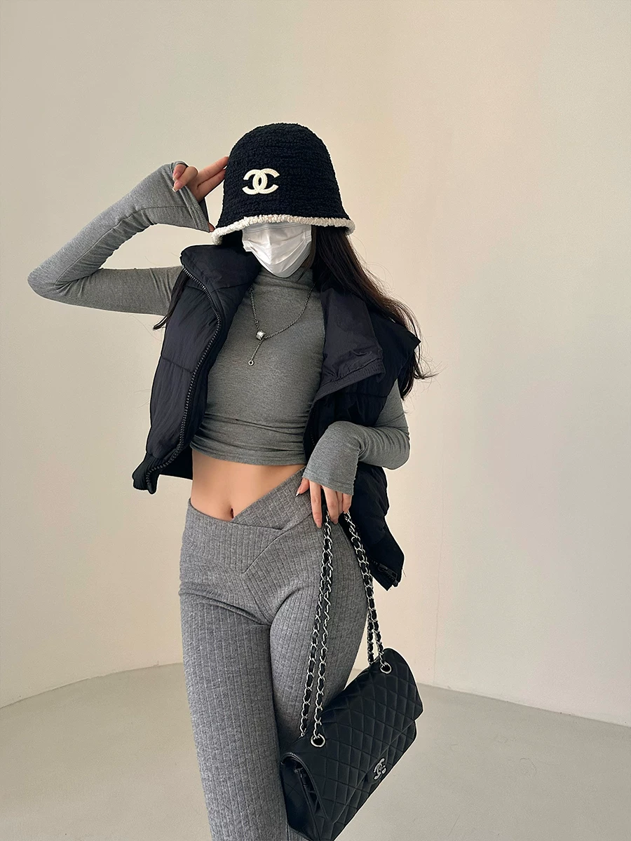 YoungGirlDay Áo vest cotton ngắn có cổ đứng thời trang châu Âu và Mỹ có khóa kéo, vừa vặn, đa năng, thông thường.