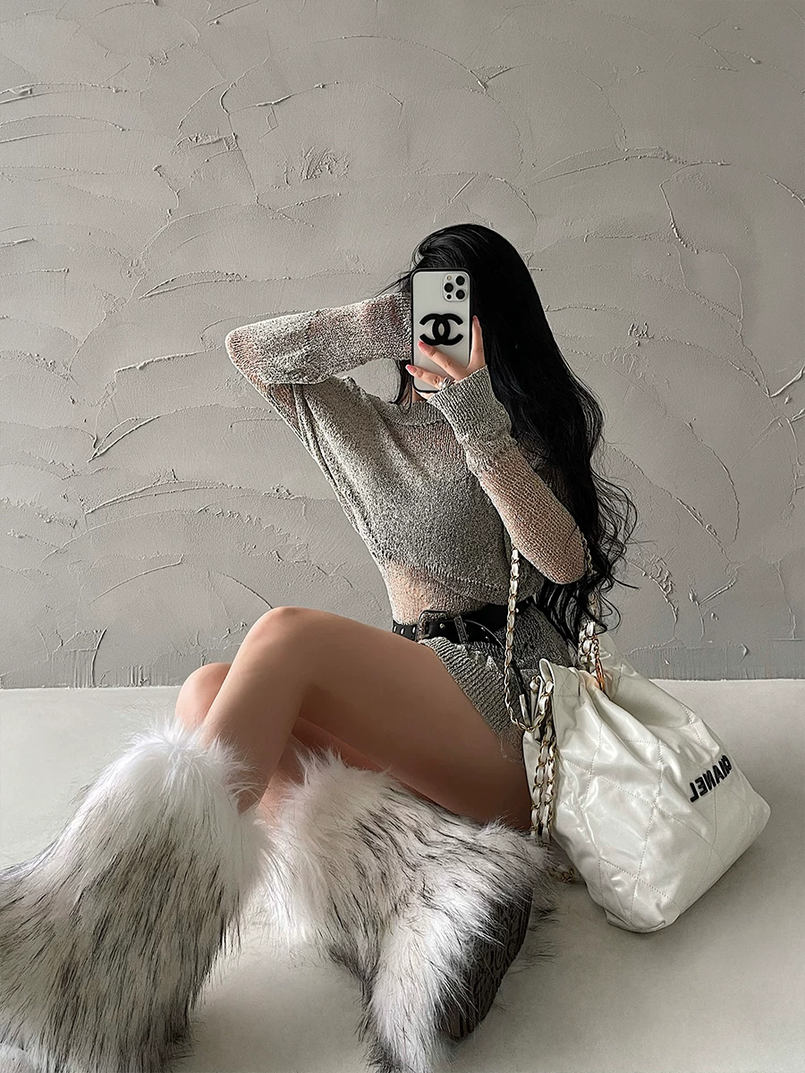 YoungGirlDay Áo cardigan dệt kim dài tay kiểu Mỹ phong cách Mỹ, dáng rộng, khoét lỗ, rách, có thắt lưng, hợp thời trang