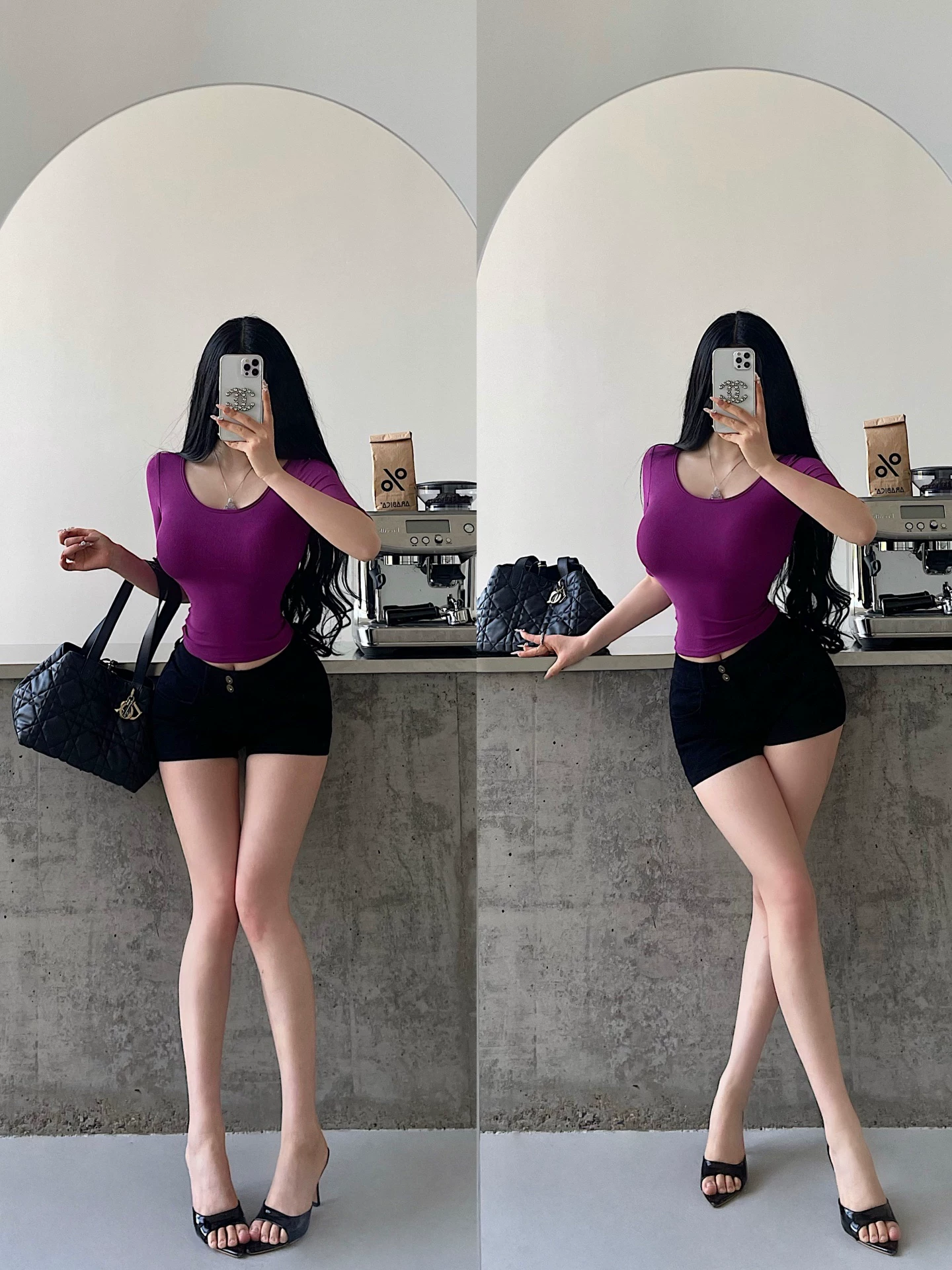 YoungGirlDay Quần short denim đa năng kiểu truyện tranh Hàn Quốc gợi cảm, cạp cao, tôn dáng, nâng mông, quần short denim đa năng