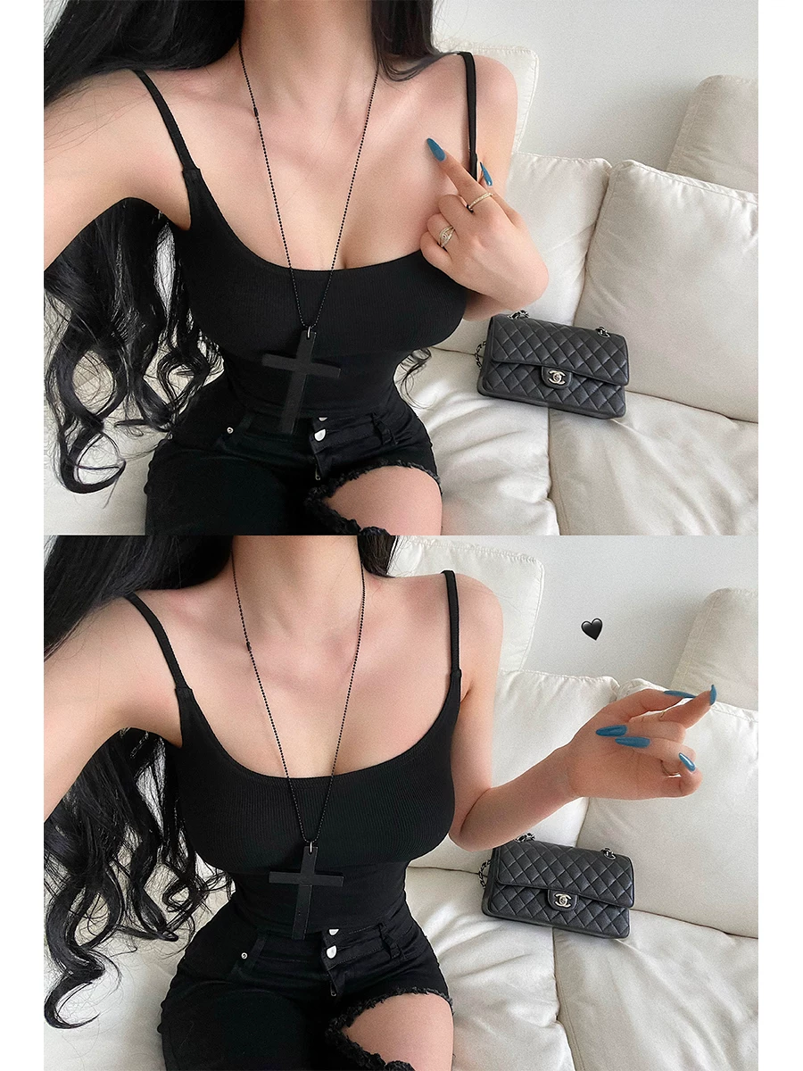 Áo camisole nữ YoungGirlDay, chất liệu thun ôm sát, màu trơn, đa năng, gợi cảm, thiết kế cơ bản, dành cho những cô gái trẻ.