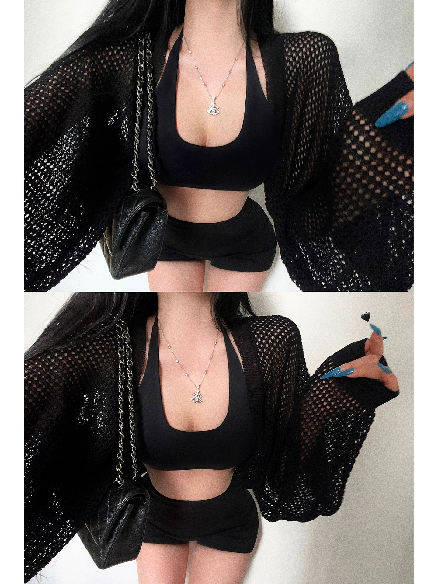 Áo tập yoga kiểu hot girl YoungGirlDay gợi cảm, lưng trần, có mút ngực, kiểu halter cổ yếm.