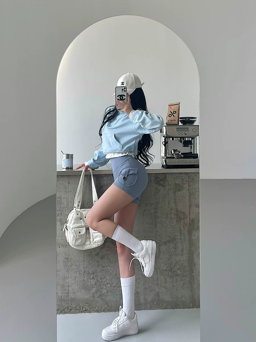 YoungGirlDay Truyện tranh Hàn Quốc gợi cảm cạp cao nâng mông giảm béo mông đào tập thể dục thể thao quần short thường ngày quần short nóng bỏng dành cho nữ