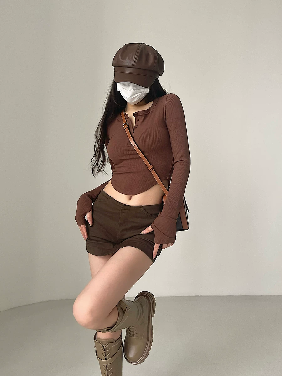 YoungGirlDay Phong cách hot girl châu Âu và Mỹ gợi cảm, eo thấp, giảm béo, chống lộ hàng, quần short an toàn ôm sát hông, váy ngắn ôm sát hông.
