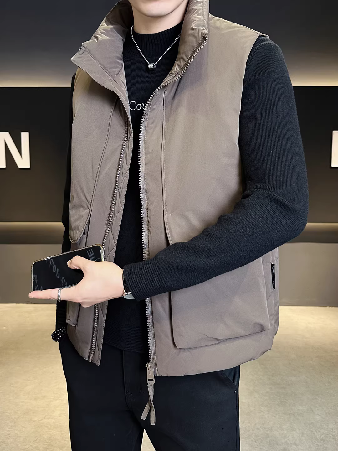Áo khoác thu đông 2025, áo khoác phao, áo ghi lê, áo khoác nam cao cấp không tay