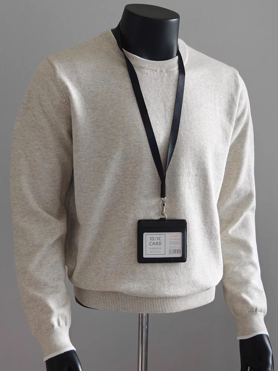 Áo len cổ tròn kiểu dáng tiền bạc cổ điển dành cho nam, tay dài, kiểu dáng ôm body đa năng thời trang thu đông mới.