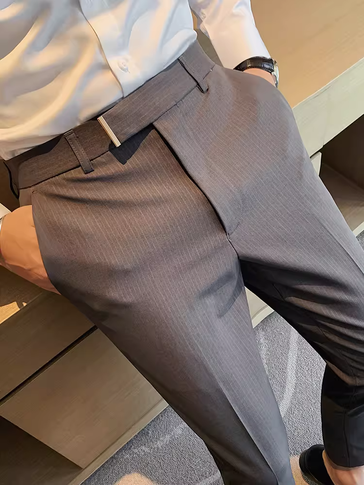 Quần âu nam dáng ôm, chất liệu cao cấp, kiểu dáng đa năng, thời trang, ôm dáng, kiểu dáng thon gọn, thích hợp cho công việc.