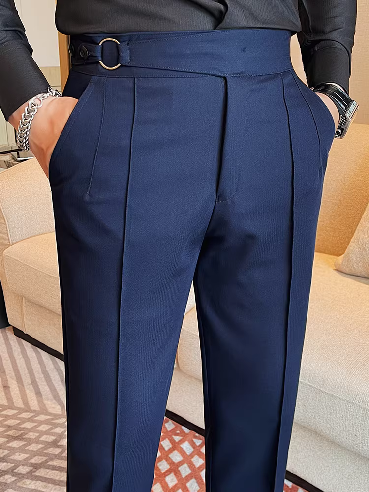 Quần âu nam Naples, quần công sở mùa xuân thu, kiểu Ý, kiểu Anh, dáng ôm, ống côn