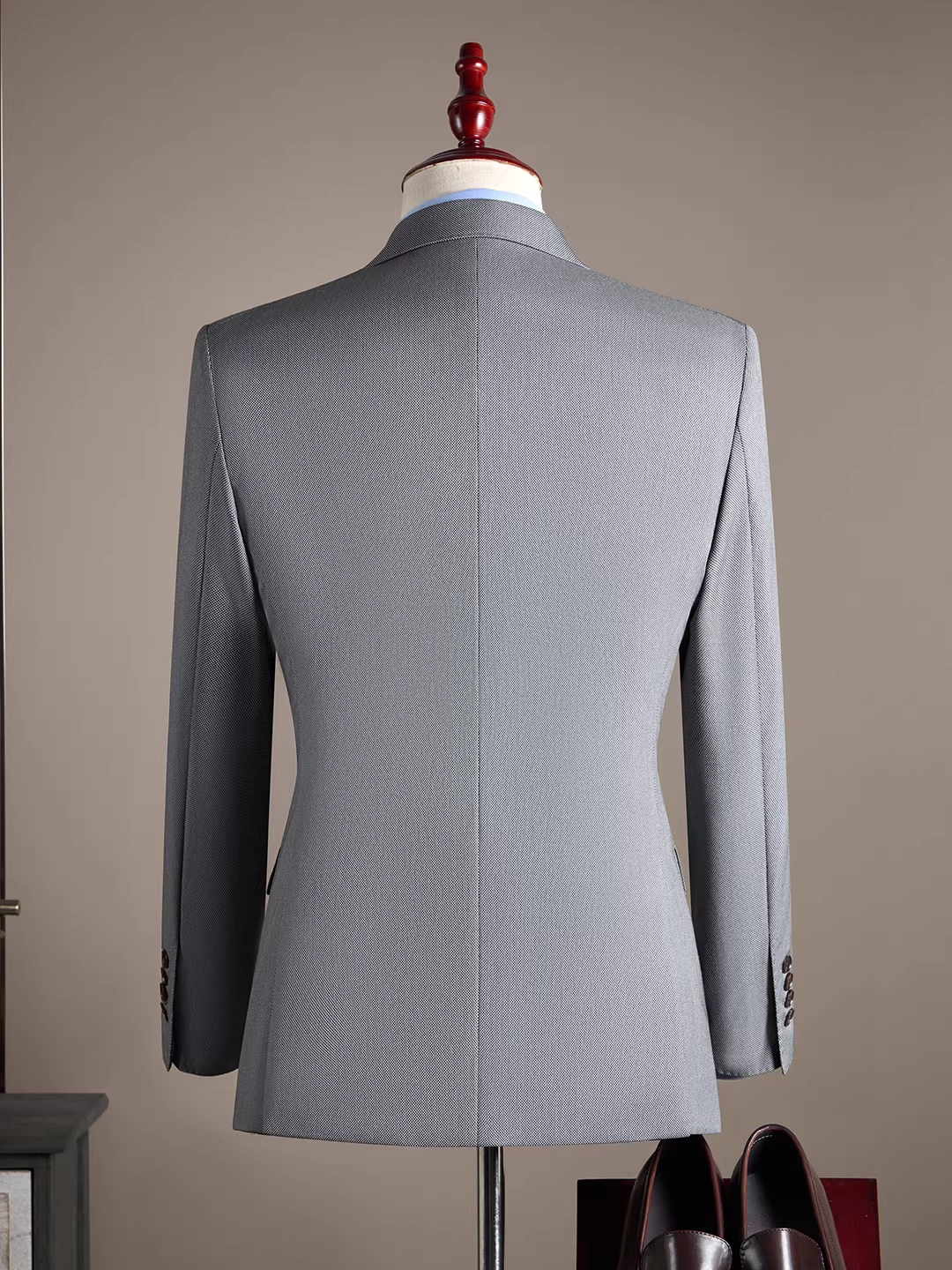 Bộ vest nam công sở lịch lãm, chất liệu cao cấp kiểu Ý, họa tiết mắt chim.