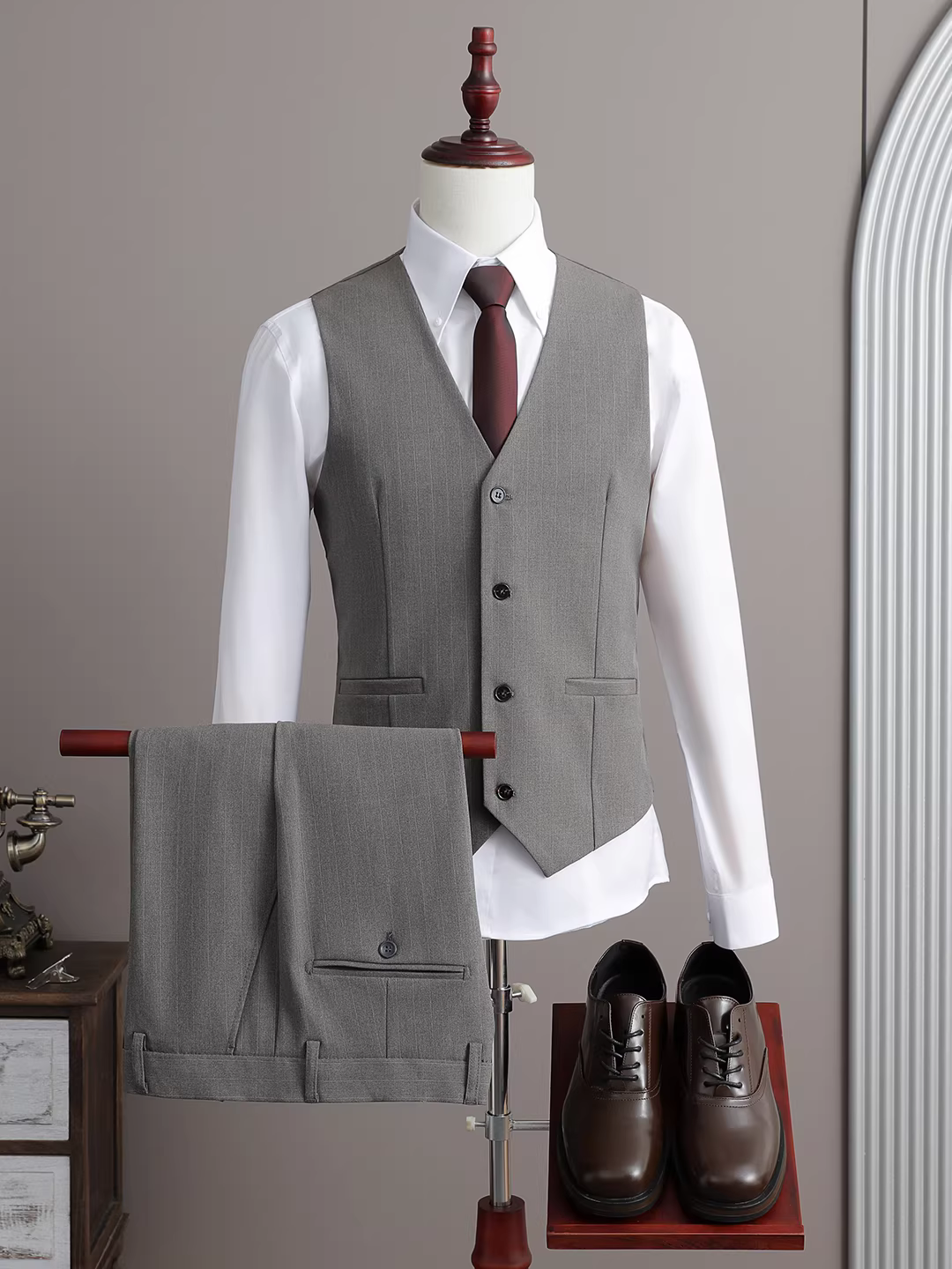 Bộ vest thu đông 2025 kẻ sọc, kiểu dáng thường ngày, công sở, size lớn