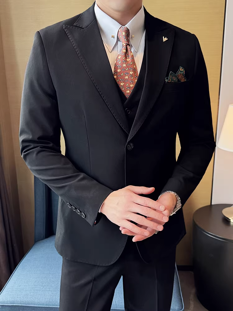 Vest nam kiểu Anh, trang phục công sở lịch lãm, đa năng, lịch sự, đẹp trai, hợp thời trang, vest cưới chú rể thời thượng