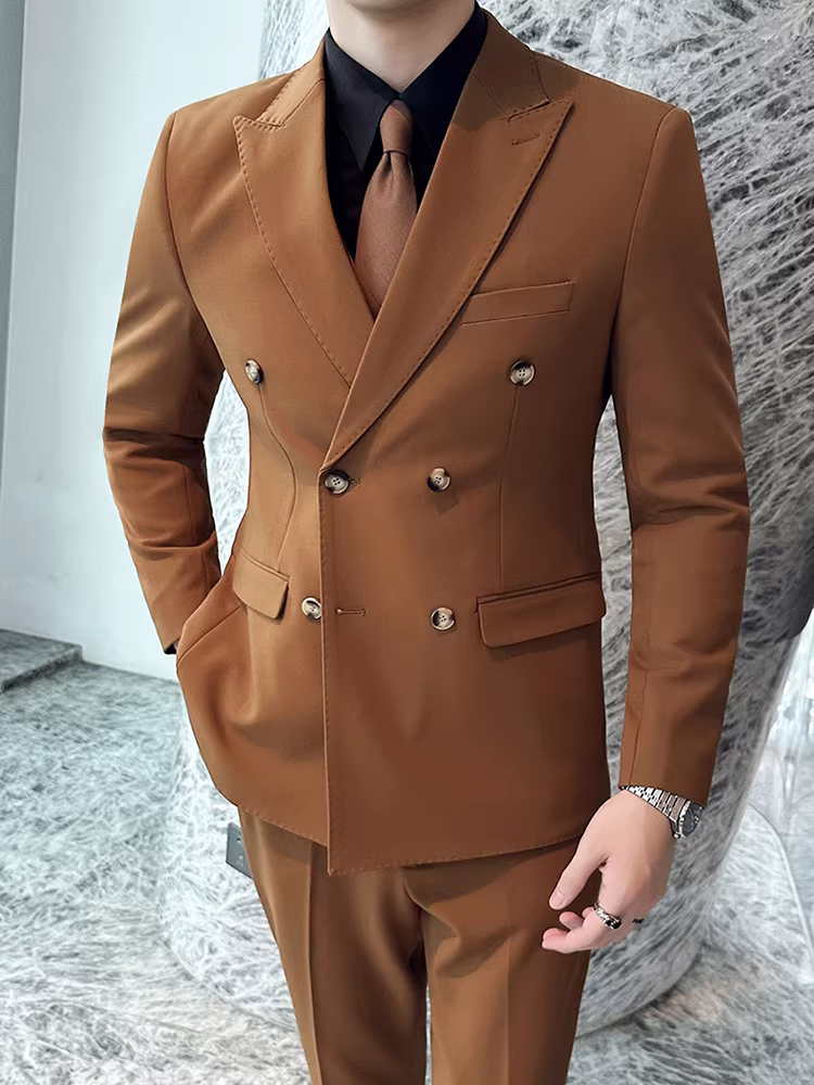 Vest nam hai hàng khuy, cao cấp, ôm dáng, thời trang, lịch sự, vest chú rể, vest ba mảnh