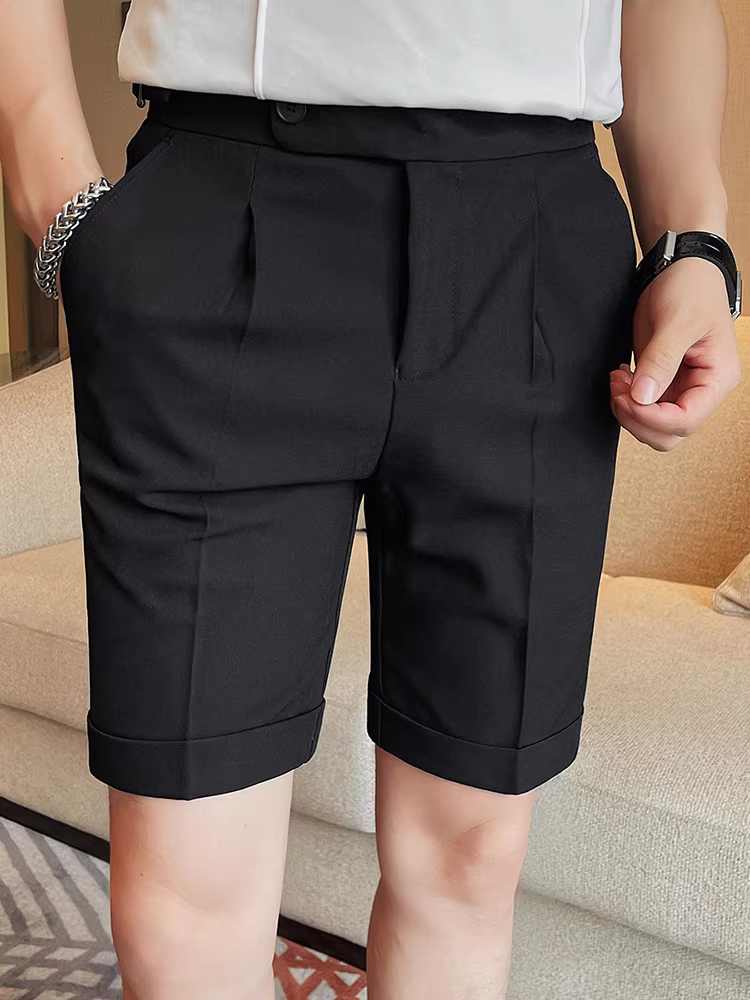 Quần short nam Naples, kiểu dáng mỏng nhẹ mùa hè, hợp thời trang, đa năng, cao cấp, quần âu thẳng dáng doanh nhân năm phần.