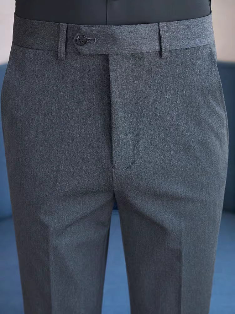 Quần âu nam, chất liệu cao cấp, màu trơn, đa năng, thích hợp cho công việc, kiểu dáng thời trang ôm dáng, không nhăn.