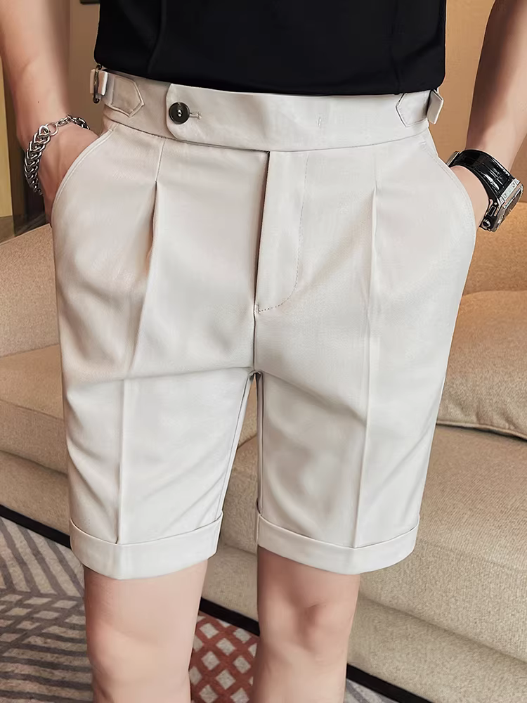 Quần short nam Naples, kiểu dáng mỏng nhẹ mùa hè, hợp thời trang, đa năng, cao cấp, quần âu thẳng dáng doanh nhân năm phần.