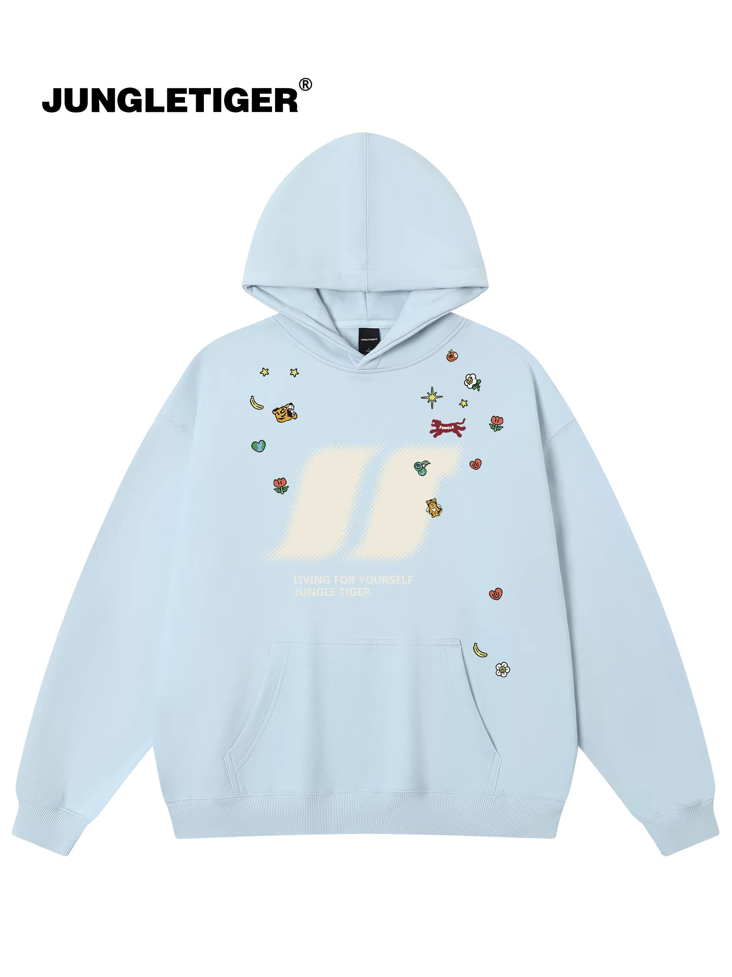 Áo khoác có mũ in hình hổ rừng phong cách Mỹ mới 2025 dành cho nam, áo cặp đôi, chất dày