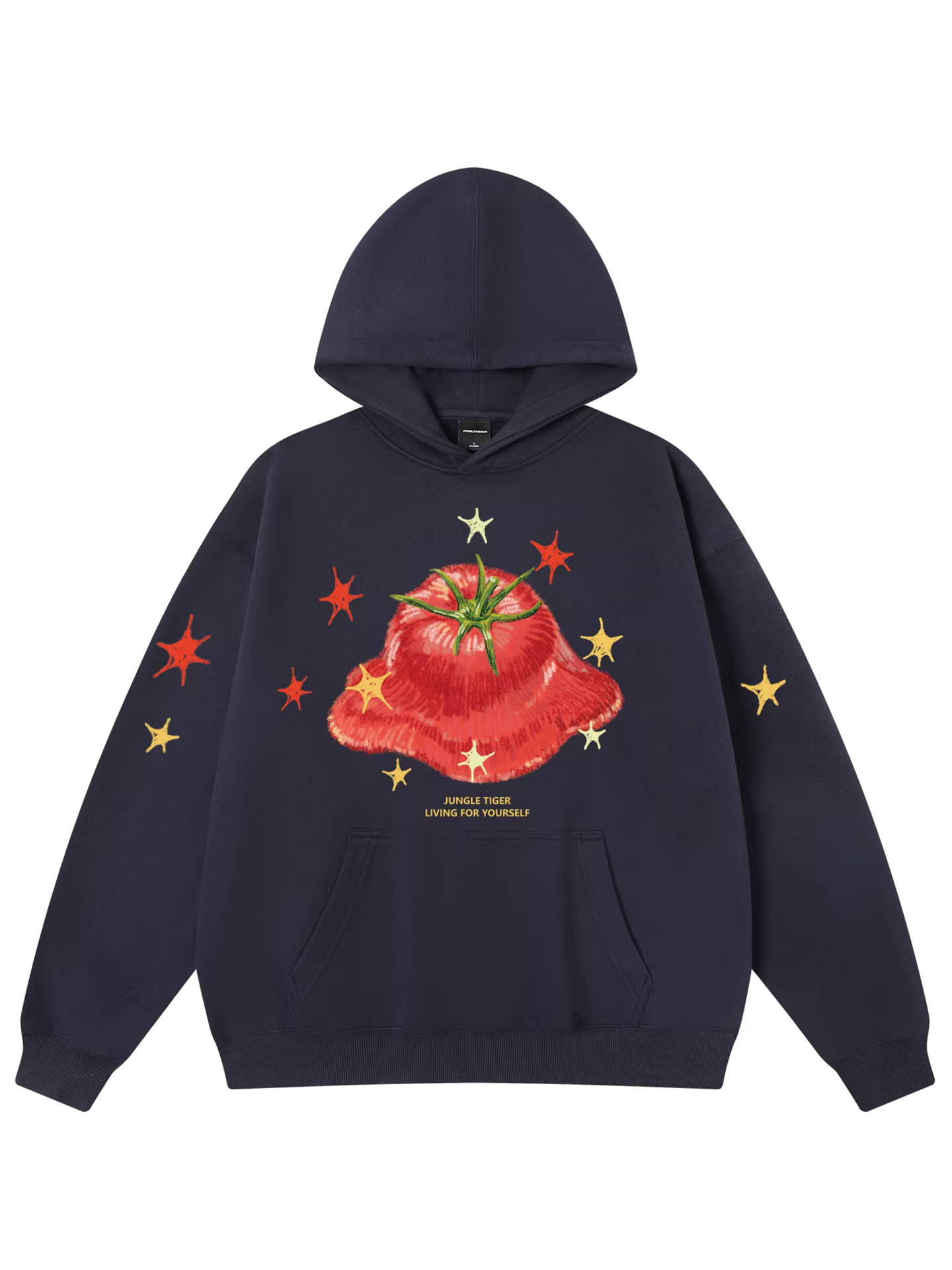 Jungle Tiger National Trend Fruit Trio In áo hoodie dáng rộng Thiết kế unisex Áo dày dặn