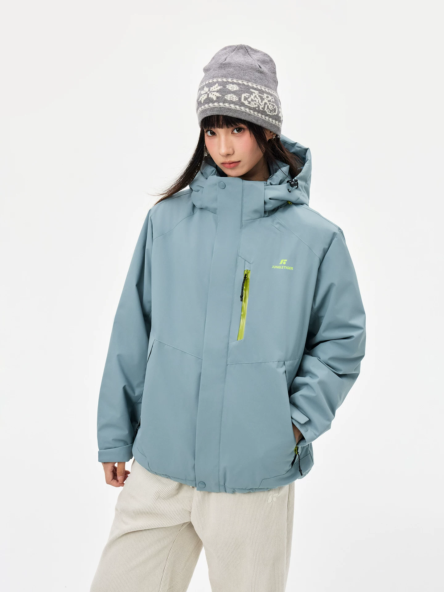 Áo khoác thể thao ngoài trời Jungle Tiger áo khoác cotton dành cho nam và nữ đi bộ đường dài mùa thu đông áo khoác cotton chống lạnh chống lạnh