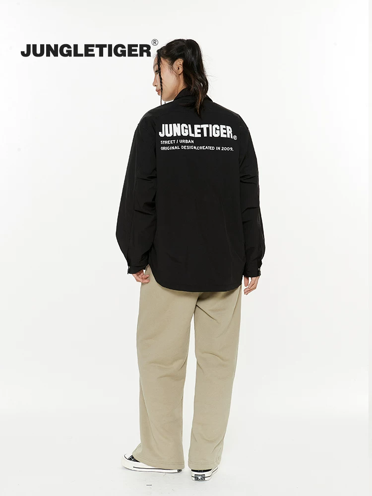 Jungle Tiger Japanese Cityboy Workwear Áo khoác huấn luyện viên Áo khoác nam phong cách đường phố Áo khoác phong cách áo sơ mi thông thường chống gió hợp thời trang