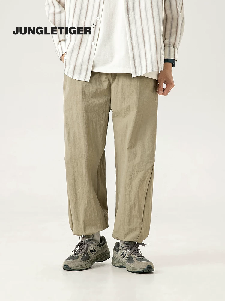 Quần cargo dã ngoại mới Jungle Tiger 2025 dành cho nam, quần jogger rộng rãi, quần lính dù, quần dài có dây rút dành cho nữ