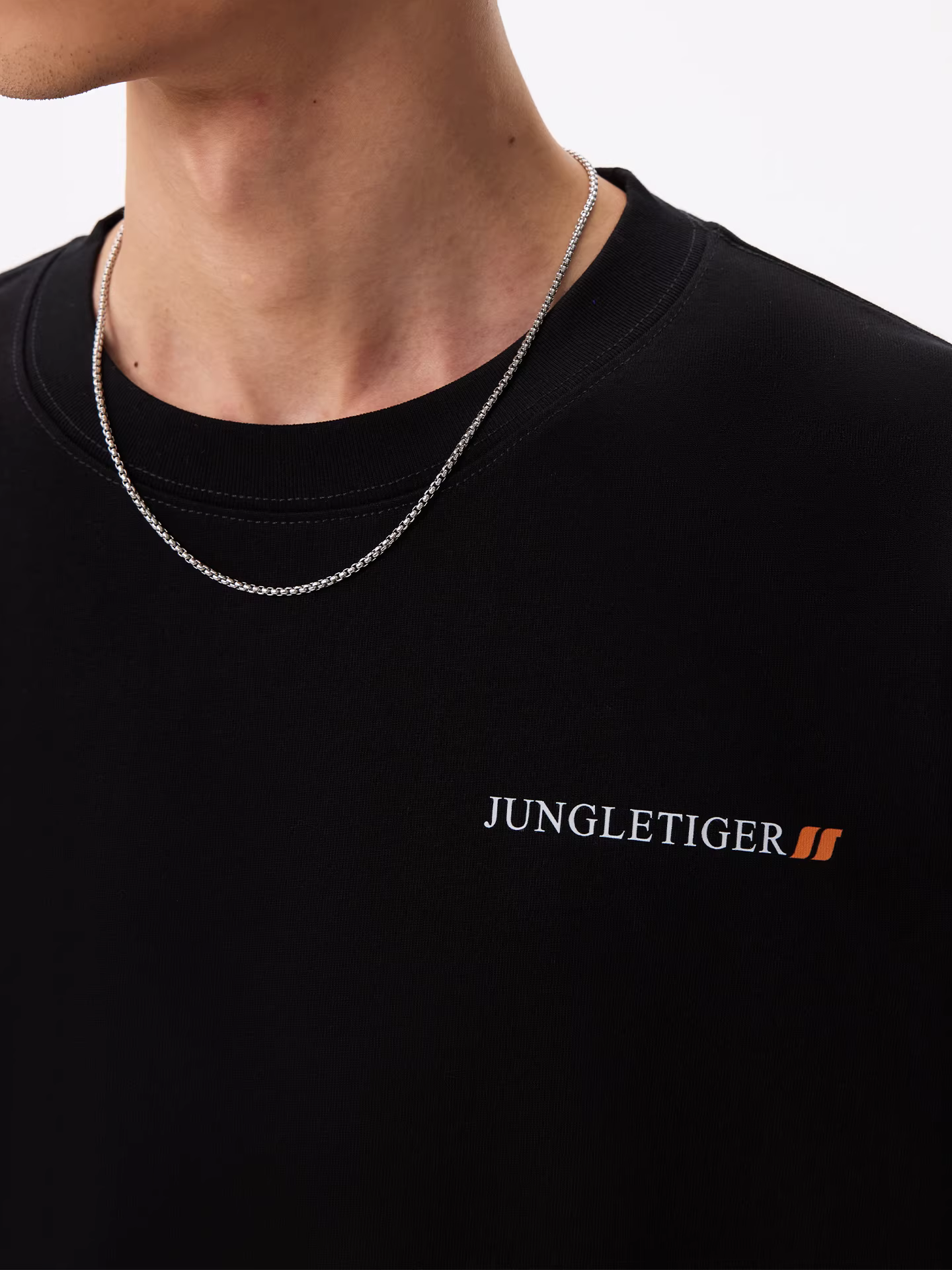 Áo thun dài tay in logo Jungle Tiger 3D stereo, áo thun cotton nguyên chất dáng rộng unisex mùa hè