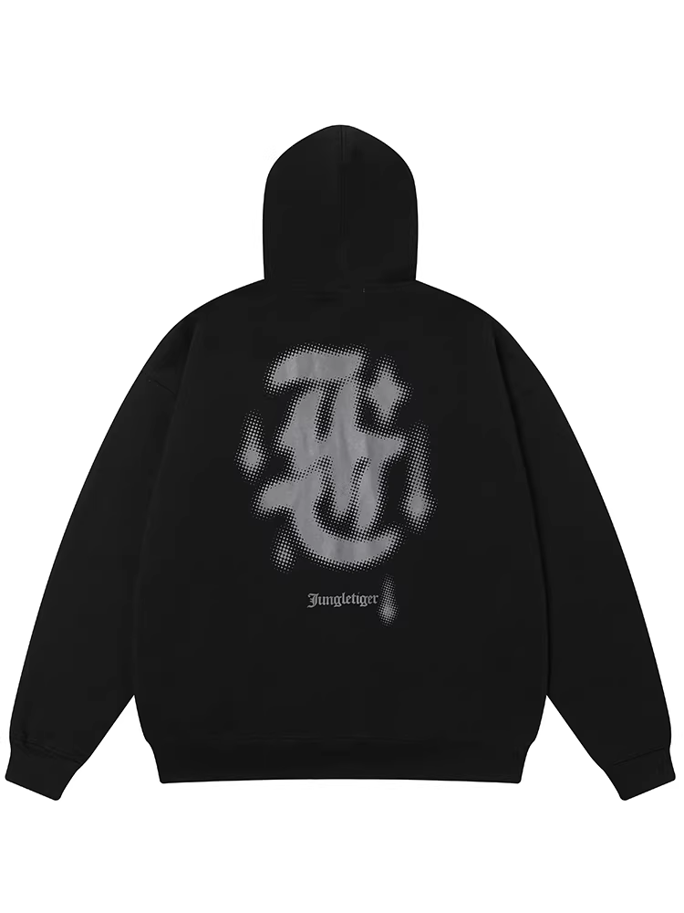 Áo hoodie in hình hổ rừng phong cách Mỹ, unisex, kiểu dáng thời trang đường phố, rộng rãi
