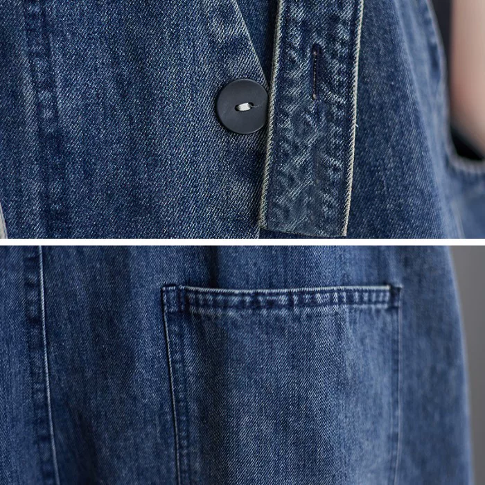 Quần yếm denim hợp thời trang và độc đáo dành cho nữ, phong cách Hàn Quốc, dáng rộng, thời trang mùa hè 2026, kiểu dáng mới, dáng nhỏ nhắn, dáng lửng, giúp trẻ trung.