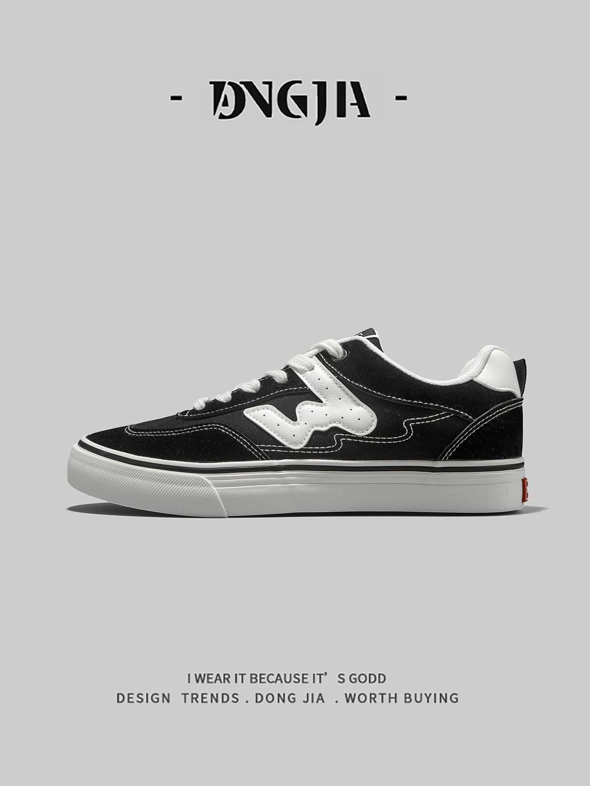 Dongjia Qshoes xuất khẩu giày vải Nhật Bản dành cho nam, giày thể thao thời trang phong cách Hồng Kông, thoáng khí, kiểu dáng thấp, thích hợp cho trượt ván.