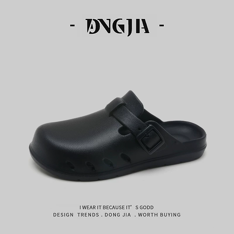 Dép nhẹ kiểu Nhật dành cho nam, dép đa năng kiểu Birkenstock để đi ngoài trời, dép cỡ lớn kín mũi dùng trong nhà.