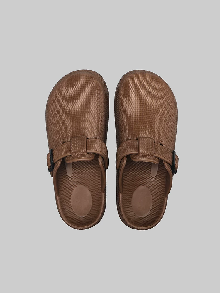 Dép nữ mùa thu kiểu mới chất lượng cao, đa năng, kiểu Birkenstock dành cho nam, đế dày, nhẹ, kiểu lười, mũi kín, nửa dép.