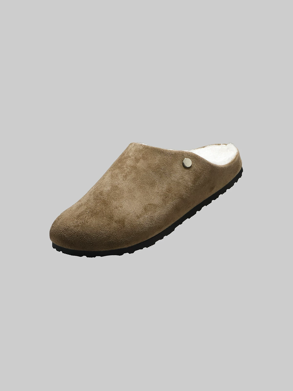 Đôi dép bông kiểu Birkenstock lót lông mềm mại mùa đông dành cho nam, sử dụng được trong nhà và ngoài trời, sản xuất tại Nhật Bản để xuất khẩu.