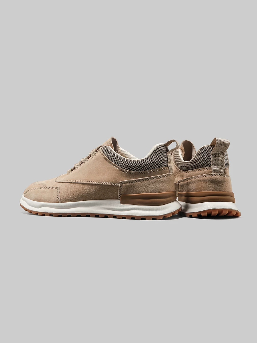 Dongjia Qshoes nam thời trang hợp thời trang giày thể thao thông thường giày chạy bộ bằng da thật thoáng khí