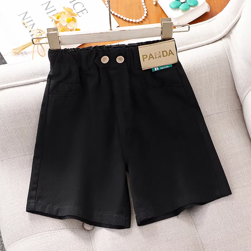 Quần short denim nữ mùa hè 2025 kiểu mới, quần áo ngoài thường ngày cho bé gái, quần short mỏng, quần năm phần mùa hè cho trẻ em