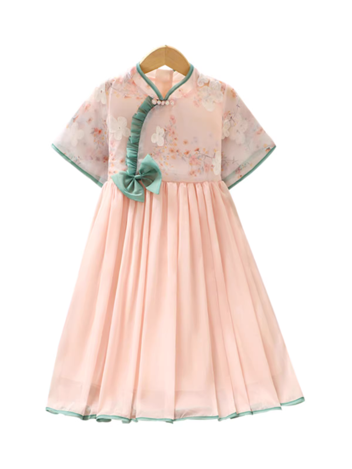 Váy Hanfu mùa hè cho bé gái 2025 kiểu mới thời trang, váy công chúa trẻ em, váy kiểu Trung Hoa cho bé gái