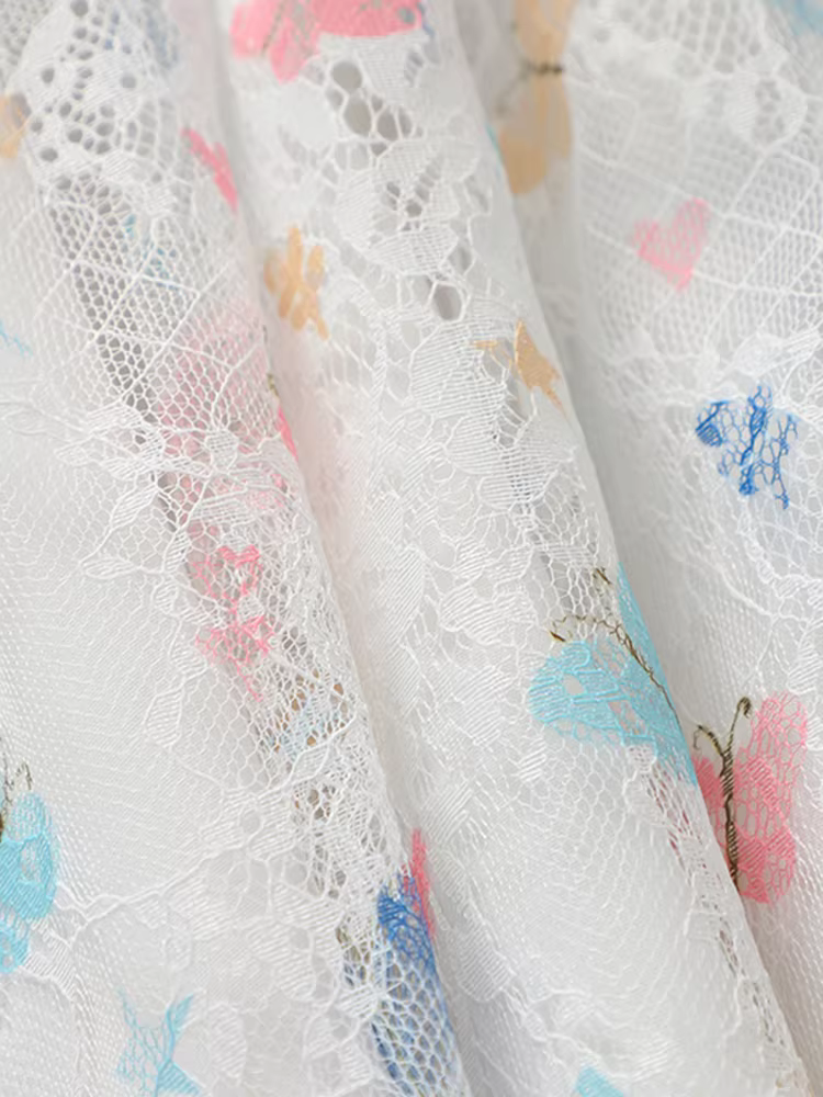 Váy công chúa màu trắng cho bé gái, váy mùa hè sành điệu, váy cổ vuông mới cho trẻ lớn, váy ren cho bé gái, váy mùa hè cho trẻ em.