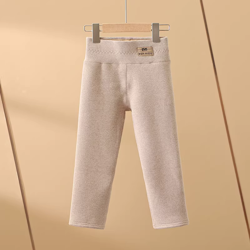 Quần legging lót lông cừu cho bé gái mùa đông, quần ấm trẻ em kiểu dáng mới, quần cotton thu đông cho trẻ lớn.