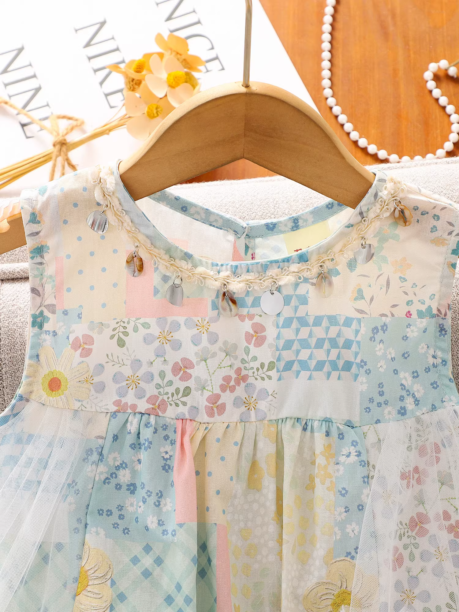 Váy hè kiểu mới 2025 cho bé gái, váy boho trẻ em, váy hoa mỏng kiểu công chúa cho bé gái lớn