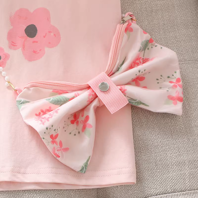 Áo thun bé gái hè 2025 kiểu mới, áo thun ngắn tay in hình cho bé gái lớn, áo thun mùa hè chất liệu cotton mỏng nhẹ