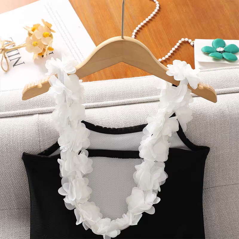 Đồ bơi liền thân mùa hè cho bé gái lớn tuổi kiểu mới 2025, kiểu dây lưng trần, nhanh khô