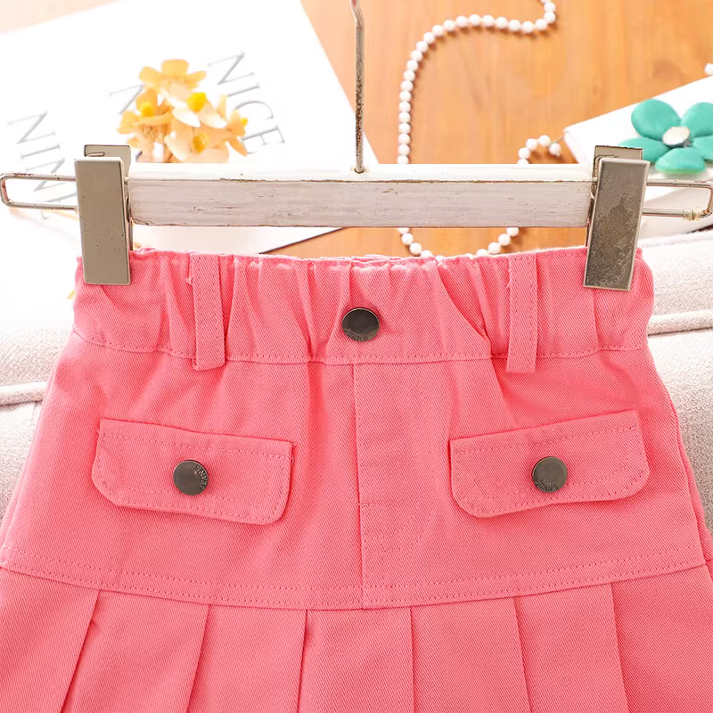 Váy xếp ly cho bé gái, váy mỏng thời trang mùa hè cho trẻ em, váy mùa hè cho bé gái lớn, váy ngắn, váy kiểu Hàn Quốc giản dị kiểu JK