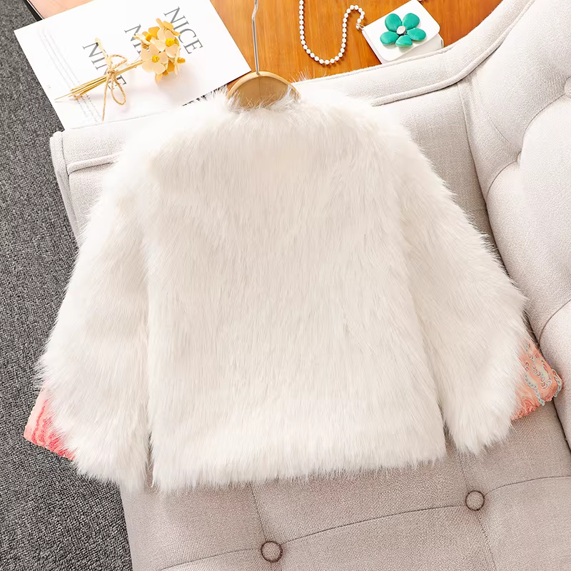 Bộ váy Hanfu Mamian cho bé gái, quần áo mùa đông cho bé gái, bộ đồ hai mảnh phong cách Trung Hoa mới năm 2025, trang phục Tết cho trẻ em