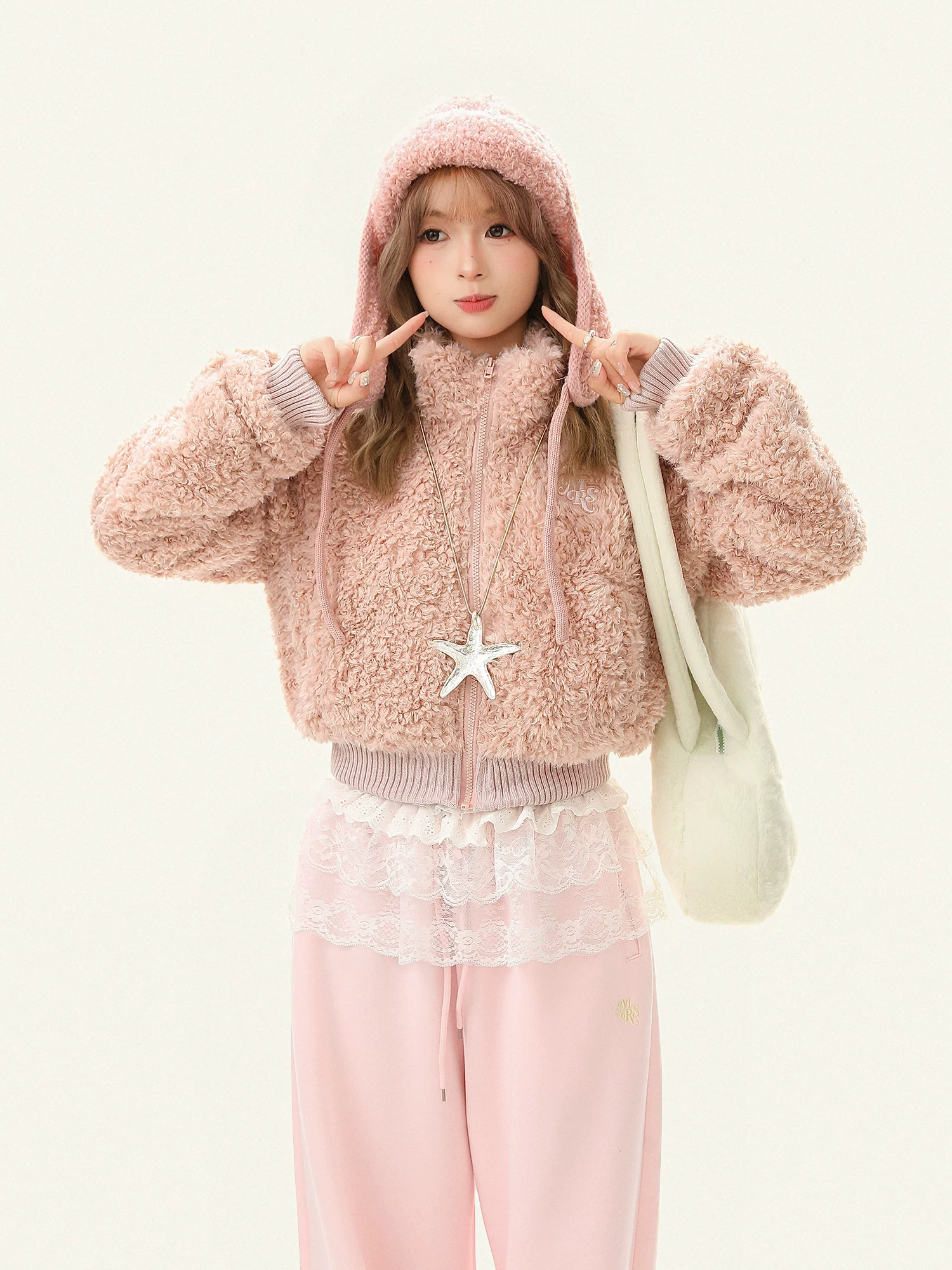 Áo khoác cotton ngắn cổ đứng kiểu Mỹ Bulu Biscuit dành cho nữ, áo khoác ấm đa năng, rộng rãi, thoải mái cho mùa thu đông.
