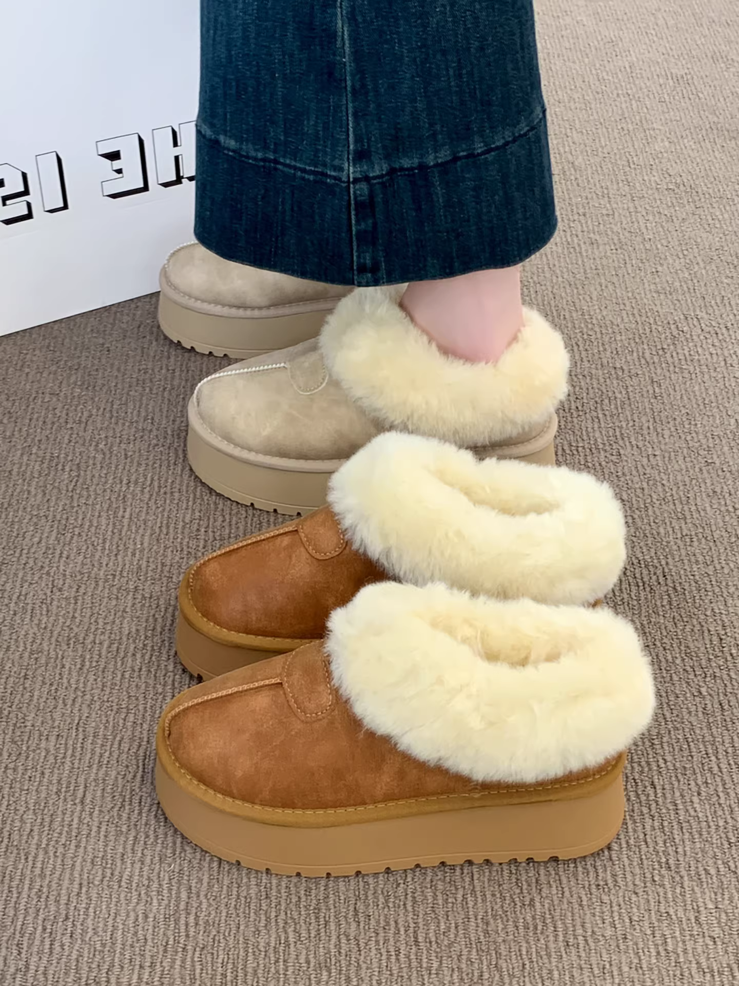 Giày bốt nữ mùa đông đế dày lót lông cừu chống trơn kiểu mới 2025 giữ ấm phong cách retro đi ngoài trời